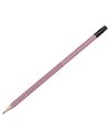 Creion grafit B Grip Sparkle Faber-Castell FC217237, Rose