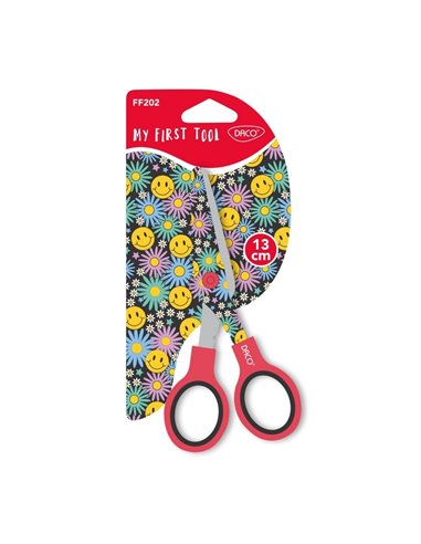 Foarfeca gradinita Daco, 13 cm, Motiv Smiley