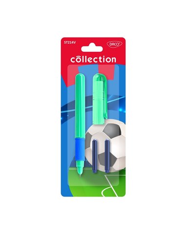 Stilou cu penita ascunsa Daco Collection ST214V, Verde