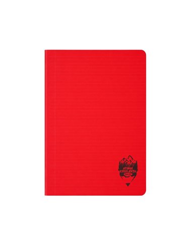 Caiet A5 48 file DACO, coperta plastic, 70 g/mp, dictando, Rosu