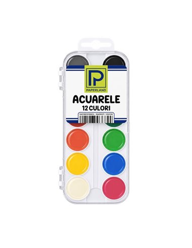 Acuarele Paperland PP-16400017, 12 culori 