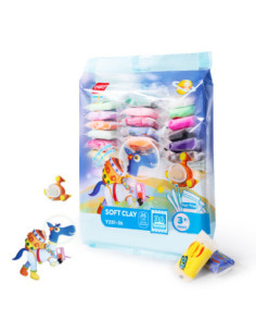 DLEY251-36,Plastilina soft clay 36 culori 216g Deli