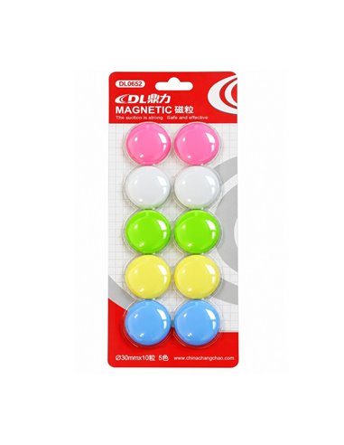 Set 10 magneti color DL0652, 30 mm