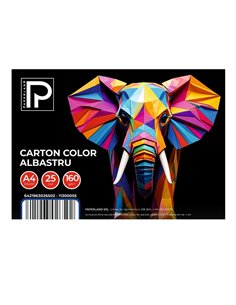Carton color A4 Paperland PP-11300055, 160 g/mp, 25 coli, Albastru inchis