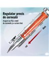 Stilou retractabil Writech in cutie cadou, penita M+ 5 patroane cerneala albastra, Corp rosu