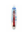 Stilou retractabil Writech in cutie cadou, penita M+ 5 patroane cerneala albastra, Corp rosu