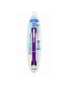 Stilou retractabil Writech in cutie cadou, penita M+ 5 patroane cerneala albastra, Corp violet