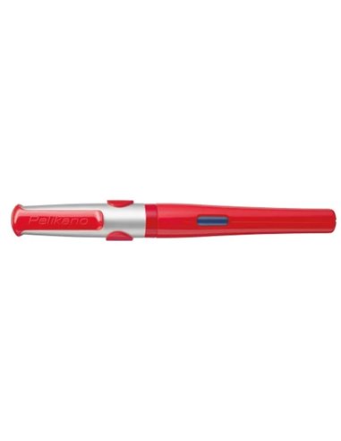 Stilou Pelikano, penita L pentru stangaci, grip ergonomic, Rosu