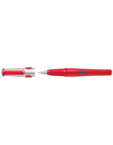 Stilou Pelikano, penita L pentru stangaci, grip ergonomic, Rosu