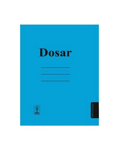 Set 50 dosare carton cu sina Paperland, 300 g/mp, Albastre