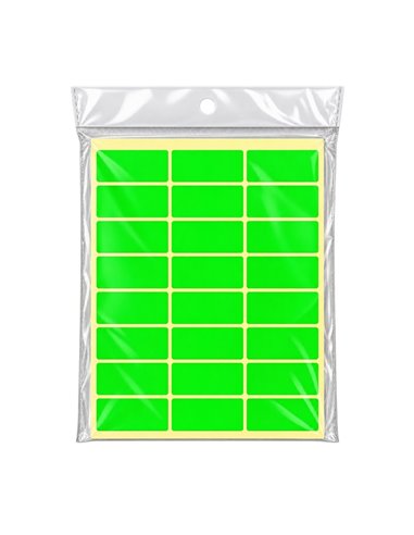 Etichete autocoloante, 20 coli/set, Verde neon