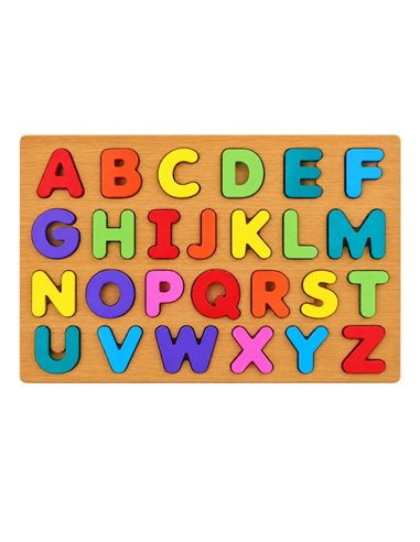 Puzzle din lemn cu litere - Alfabet