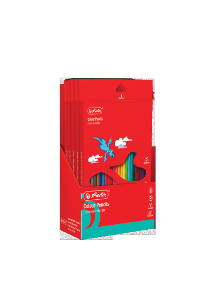 9498520,Creioane colorate triunghiulare 3mm set24 tava plastic