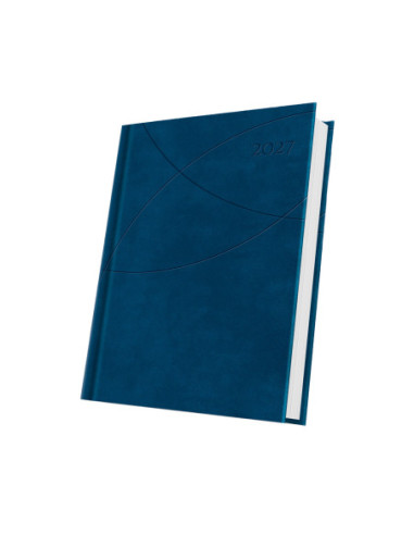 400216655,Agenda datata a5 352pag premium deluxe favignana coperta piele sintetica albastru navy folio bronz 2027