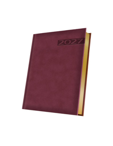 400216621,Agenda datata a5 352pag premium deluxe teano coperta piele sintetica bordo folio auriu 2027