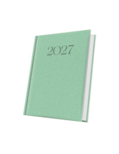 400216662,Agenda datata a5 352pag premium deluxe biella coperta piele sintetica verde menta folio argintiu 2027
