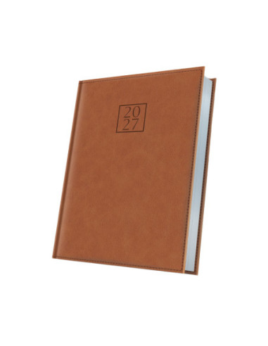 400216644,Agenda datata a5 352pag premium deluxe chianti coperta piele sintetica cognac folio argintiu 2027