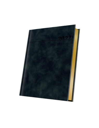 400216626,Agenda datata a5 352pag premium deluxe chia coperta piele sintetica negru folio auriu 2027