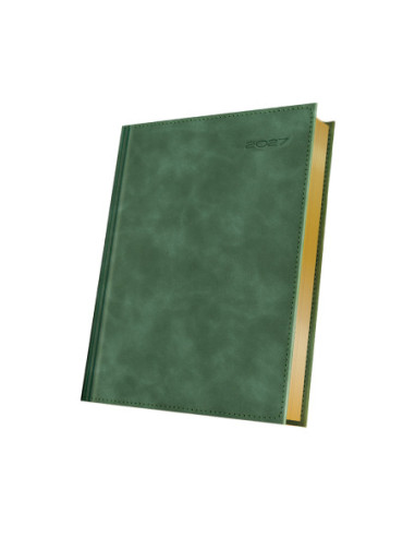 400216547,Agenda datata a5 352pag premium deluxe chia suple coperta piele sintetica verde folio auriu 2027