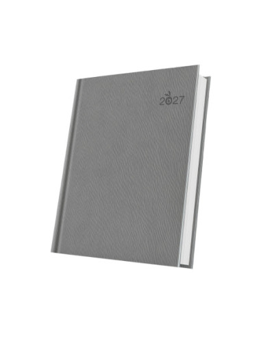 400216657,Agenda datata a5 352pag premium deluxe gargano coperta piele sintetica gri 2027