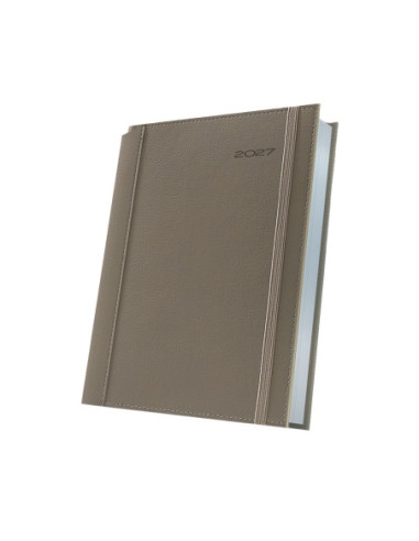 400216642,Agenda datata a5 352pag premium deluxe borneo coperta piele sintetica bej folio argintiu 2027