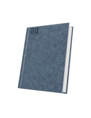 400216652,Agenda datata a5 352pag premium deluxe capalbio coperta piele sintetica albastru denim folio argintiu 2027
