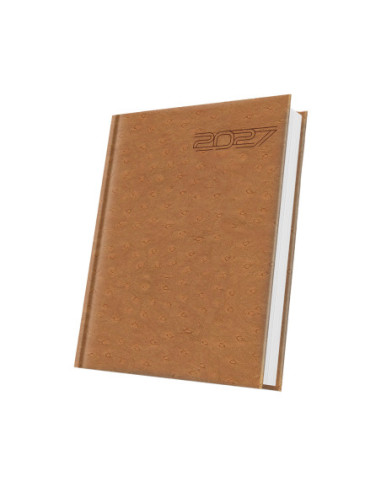 400216664,Agenda datata a5 352pag premium deluxe arno coperta piele sintetica maro caramel folio bronz 2027