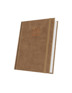 400216646,Agenda datata a5 352pag premium deluxe bolgheri coperta piele sintetica maro 2027
