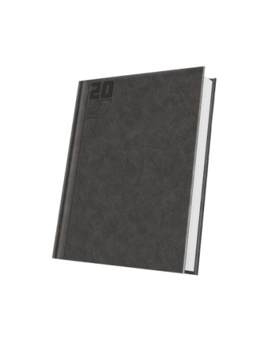 400216653,Agenda datata a5 352pag premium deluxe capalbio coperta piele sintetica gri antracit folio argintiu 2027