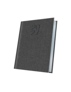400216618,Agenda datata a5 352pag premium deluxe bard coperta piele sintetica gri folio argintiu 2027