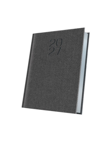 400216618,Agenda datata a5 352pag premium deluxe bard coperta piele sintetica gri folio argintiu 2027