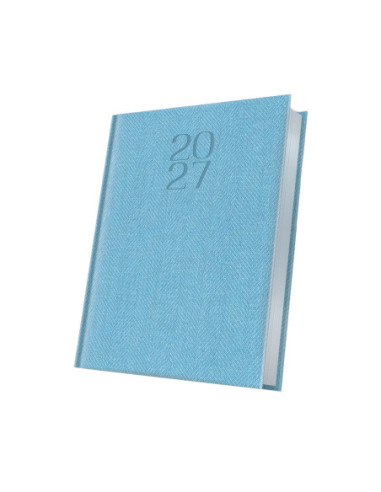 400216619,Agenda datata a5 352pag premium deluxe bard coperta piele sintetica albastru deschis folio argintiu 2027