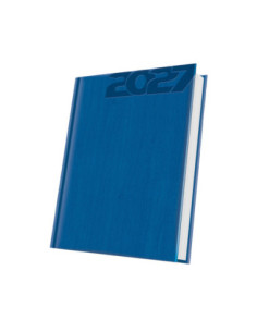 400216661,Agenda datata a5 352pag premium deluxe vivione coperta piele sintetica albastru regal folio argintiu 2027