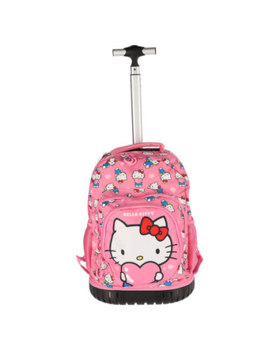 KMHK0014,Ghiozdan troller cl i-iv hello kitty roz 3 fermoare pigna