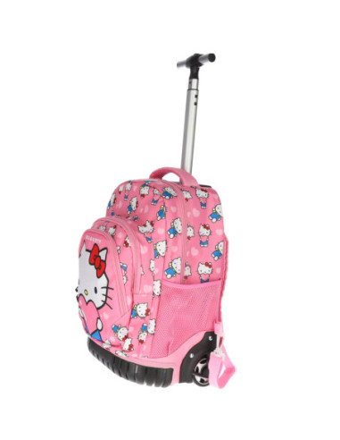 KMHK0014,Ghiozdan troller cl i-iv hello kitty roz 3 fermoare pigna