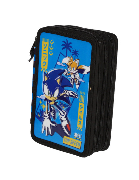 KMSO0000,Penar neechipat 3 fermoare sonic albastru pigna