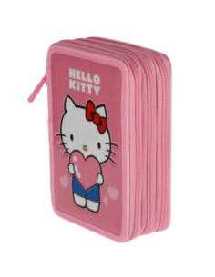 KMHK9997,Penar neechipat 3 fermoare hello kitty roz pigna