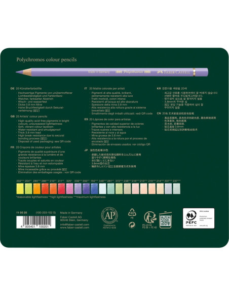 FC110020,Creioane colorate 20 culori polychromos 2026 Faber-castell