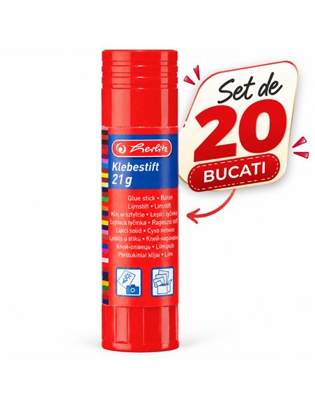Set 20 x Lipici solid stick Herlitz fara solvent, 21g