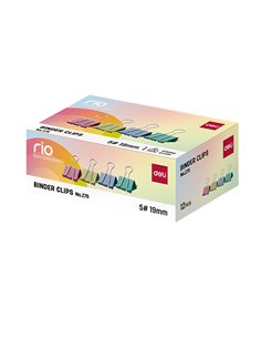 Clips hartie color 19 mm Deli DLEZ75, 12 buc/cutie 2