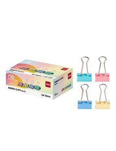 Clips hartie color 19 mm Deli DLEZ75, 12 buc/cutie