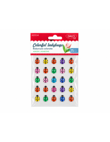 AD534,Accesorii craft – AD534 Buburuze colorate DACO