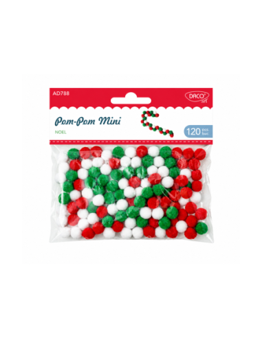 AD788,Accesorii craft - AD788 Pom pom mini noel DACO
