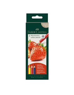 FC210055,Creioane colorate polychromos Faber-castell FC210055, 3 culori de baza, Strawberry 2026