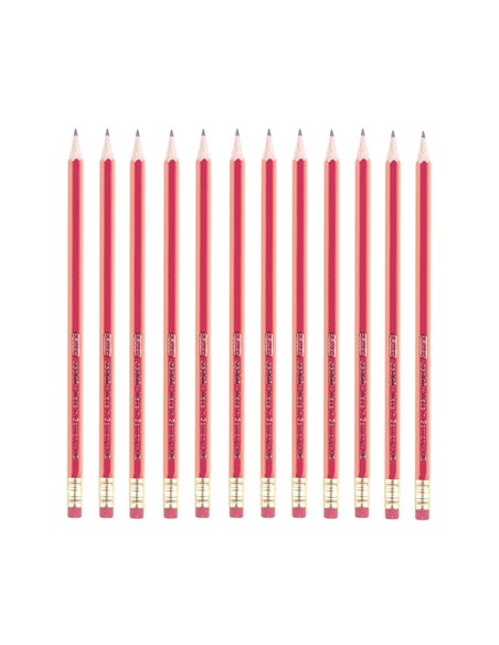 Set 24 creioane grafit HB cu radiera Herlitz 8850604, sectiune hexagonala