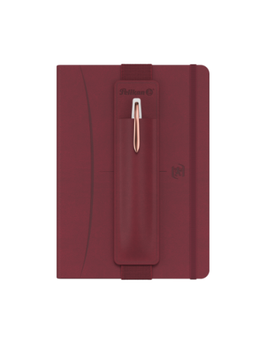 400215865,Set cadou Pelikan burgundy - contine signature A5 bordo + etui bordo + pix jazz noble white pearl