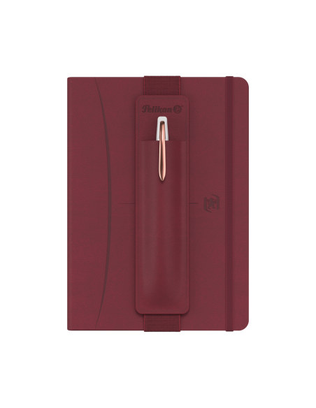 400215865,Set cadou Pelikan burgundy - contine signature A5 bordo + etui bordo + pix jazz noble white pearl