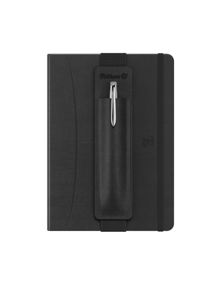 400215867,Set cadou Pelika black - contine signature A5 negru + etui negru + pix jazz noble silver