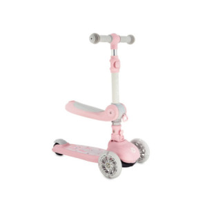 KC-HULA00018,Trotineta transformabila cu sezut pliabil si lumini led, momi debe - pink