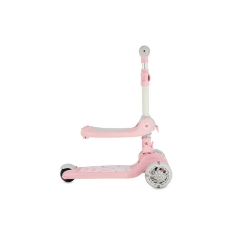 KC-HULA00018,Trotineta transformabila cu sezut pliabil si lumini led, momi debe - pink
